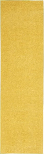 Nourison Home Nourison Essentials Yellow 2'2" x 7'6" Area Rug - Easy Clean, Non Shedding, Bed Room, Living Room, Dining Room, Kitchen (8' Runner)