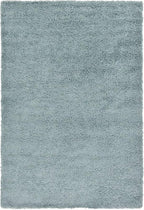 Unique Loom Solid Shag Collection Area Rug (6' 1" x 9' Rectangle, Light Slate Blue)
