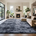 Fluffy Rug Shaggy Area Rug, Mottling Dark Grey 10x14 Area Rugs for Bedroom, Super Soft Shaggy Rugs for Living Room Bedroom Kids Room Home Decor, Upgrade Anti-Skid Rectangular Fuzzy Rug