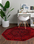 Unique Loom Tekke Collection Area Rug - Sheibani (7' 11" Octagon, Red/ Black)