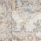 Nourison Home Astra Machine Washable Traditional Grey/Multi 6'7" x 9' Area Rug, Easy Cleaning, Non Shedding, Bed Room, Living Room, Dining Room, Kitchen (7x9)