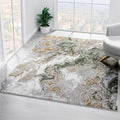 LUXE WEAVERS Marble Swirl Abstract Area Rug, Green 5x7