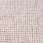 Hand-Tufted 100% Wool Pile Area Rug – Geometric Textured Grid Check Pattern – Thick and Durable Floor Carpet for Bedroom, Living Room, Kids Room, and Dining Area (Ivory-Brown, 6' x 9')