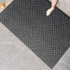 jxgzyy Commercial Front Door Mat 3'11" x 2'8", Non-Slip Indoor Outdoor Doormat, Heavy Duty Runner Rug for Entrance, Porch, Patio, Garage, High Traffic Area, Dark Grey