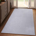 Boho 3x5 ft Washable Area Rug Entryway Runner for Kitchen, Non Slip Woven Hallway Rugs Kitchen Mats for Floor Hall Rug Indoor Door Mat Carpet for Backdoor Bedroom Living Room, Easy Clean, Gray
