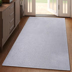 Boho 3x5 ft Washable Area Rug Entryway Runner for Kitchen, Non Slip Woven Hallway Rugs Kitchen Mats for Floor Hall Rug Indoor Door Mat Carpet for Backdoor Bedroom Living Room, Easy Clean, Gray