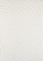 Abani Zen 5' x 8' Cream Rug – Neutral Modern Linear Pattern, Soft Area Rug for Living Room & Bedroom, Durable & Easy to Clean