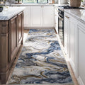 2x10 Runner Rug for Hallways Kitchen Modern Abstract Washable Rug Soft Non Slip Carpet for Laundry Entryway Bedroom Bathroom
