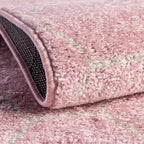 Unique Loom Trellis Frieze Collection Area Rug - Geometric (2' x 13' 1" Runner Light Pink/Ivory)
