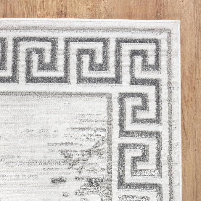 GLORY RUGS Area Rugs Marble 2x7 Cream Gray Carpet Modern Abstract Rug Living Room Dining Bedroom Rug