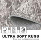 KILOCOCO Hallway Runner Rug 2'x8' Runners for Hallways Washable Runner Rug Non Slip Laundry Room Rug Low-Pile Rug Runner for Bedroom Kitchen Living Room Boho Rug, Taupe