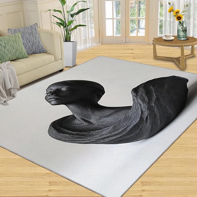 6x8 Sculpture Art Classroom Rugs - 3D Portrait Playroom Rug, Female Bust Carpet Area Rug for Girls Bedroom Kids Room Basement Office Classroom