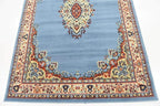 Unique Loom Reza Collection Traditional Persian Style Area Rug, 4 x 6 ft, Light Blue/Ivory