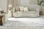 Nourison Home Astra Machine Washable Ivory Blue 7'10" x 10' Area Rug - Easy Clean, Non Shedding, Bed Room, Living Room, Dining Room, Kitchen (8' x 10')