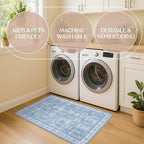 Fame Living Washable Area Rug. Modern Farmhouse. Vintage. Turkish. Bohemian. Distressed. Oriental. Traditional. Rugs for Living Room. Dining. Bedroom. Office. Entryway. Foyer. (866CBl, 9' x 12')