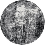 Keen Home Design Area Rugs - 5ft Round Non-Shedding, Abstract Rugs for Kitchen, Living Room, Bedroom, Dining Room, Entryway - Size: 5'3" Round, Abstract Black