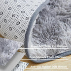 Andency Area Rugs 9x12 for Living Room Home Decor, Large Shaggy Bedroom Carpet, Non-Slip Big Shag Indoor Thick Soft Fluffy Furry Fur Area Rugs for Kids Dorm Nursery Aesthetic, Tie-Dyed Light Grey