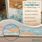 Istana 3x5 Area Rug - Multi/Blue Modern Rugs for Living Room 3x5 - Foldable Rugs for Bedroom/Living Room Rug - Stain Resistant Washable Rug - Eco-Friendly Small Area Rugs