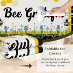 Bee Grateful Rug for Living Room 3x5, Low Pile Non-Slip Backing, Machine Washable Easy Fold Rug for Home, Office, Dorm Room