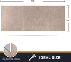 PURRUGS Dirt Trapping Door Mat 24" x 59", Non-Slip Machine Washable Entry Rug, Shoe Scraper, Dog Doormat, Super Absorbent Welcome Mat for Front & Back Door, Muddy Shoes & Paws, Taupe