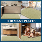 OLANLY Dog Door Mat for Muddy Paws 36x24, Absorbs Moisture and Dirt, Absorbent Non-Slip Washable Doormat, Quick Dry Chenille Mud Mat for Dogs, Entry Indoor Entryway Carpet for Inside Floor, Vanilla
