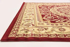 Unique Loom Versailles Collection Traditional Classic Medallion Floral Motif Area Rug (6' 0 x 6' 0 Square, Burgundy/ Ivory)