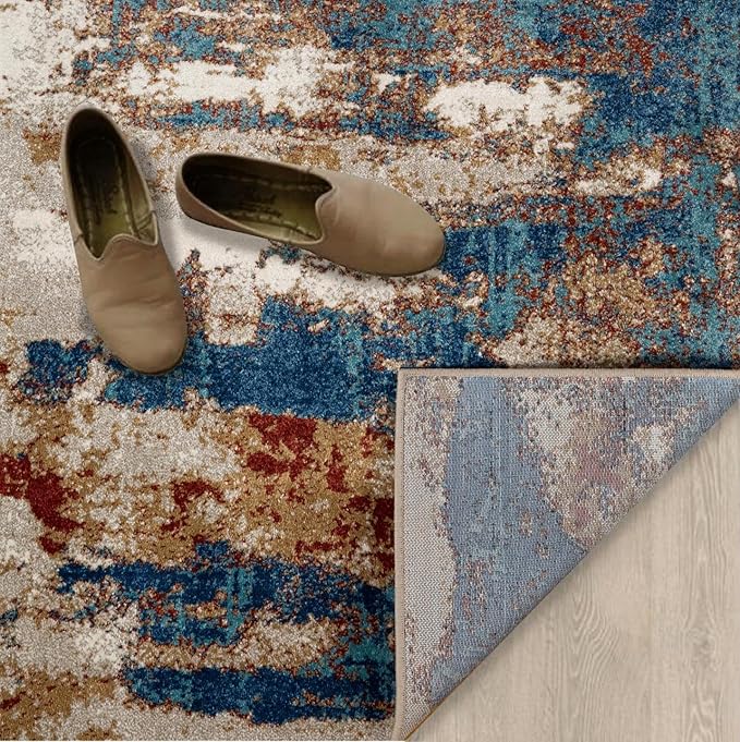 LUXE WEAVERS Lagos Collection Passion 4x5 Abstract Area Rug