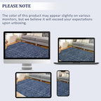 RUGSREAL Solid Runner Rug 2x6 Modern Hallway Runner Mat Machine Washable Ktichen Rug 2x6 Long Hallway Modern Indoor Throw Carpet for Bedside Living Room Bedroom Laundry, 2' x 6' Blue