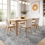 Nakagishi 5x7 Area Rugs Living Room: Washable Abstract Large Neutral Soft Rug Stain Resistant Modern Indoor Floor Non-Slip Carpet for Bedroom Nursery Kids Playroom Office Dining Room Dorm- Grey