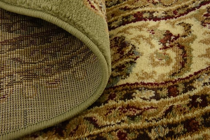 Unique Loom Voyage Collection Traditional Oriental Classic Intricate Design Area Rug (6' 0 x 6' 0 Round, Green/Ivory)