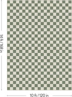 LIVEBOX 10x14 Area Rugs for Living Room, Checkered Non-Slip Washable Rugs, Farmhouse Neutral Classic Geometric Pattern Large Boys Area Rug for Bedroom, Carpet for Dining Room Office (Green,10'x14')