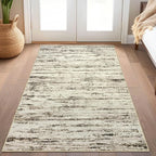 Modern Abstract Small Area Rug Indoor 3x5 Washable Rug Non-Slip Soft Entryway Rug Beige Kitchen Mats Thin Print Faux Wool Floor Carpet Throw Rugs for Entrance Bedroom Office Home Decor