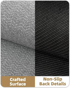 Color&Geometry Thin Indoor Entrance Mats for Home, 17"X29.5" Indoor Mats for Entryway Non Slip Rubber Backed, Dirt Trapper Door Rugs for Entryway Indoor Washable, Grey (Rolled-up NO Creases)