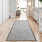 Washable Hallway Runner Rug 2x5 Jute Like Kitchen Runner Mat Rugs Non Slip, Woven Soft Entryway Farmhouse Runner Boho Floor Carpet for Indoor Laundry Hall Backdoor Bedroom Living Room, Grey