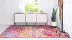 Unique Loom Trellis Frieze Collection Area Rug - Geometric (4' x 6', Multi/ Ivory)