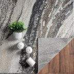LUXE WEAVERS Lagos Collection 7983 Grey 5x7 Art Deco Area Rug
