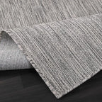 Beverly Rug Indoor Outdoor Rug 10x14, Washable Outside Carpet for Patio, Deck, Porch, Solid Modern Area Rug, Water Resistant, Silver Gray