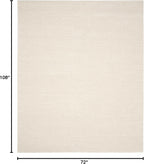 SAFAVIEH Area Rug 6x9 - Natura Collection - Ivory, Handmade Wool Blend, Textured Design, Ideal for Living Room, Bedroom, Dining Space (NAT620A)