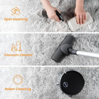 Zentavio Grey and White Area Rugs for Living Room Men Room Carpet 4x6 Bedroom Fluffy Furry Shag Aesthetic Plush High Pile Floor Rug for Kids Room Dorm Home Decor Tie-Dyed Grey White