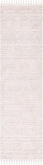 SAFAVIEH Marrakesh Collection Runner Rug - 2'2" x 10', Beige, Moroccan Boho Tribal Tassel Design, Non-Shedding & Easy Care, Ideal for High Traffic Areas in Living Room, Bedroom (MRK517C)