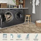 Lahome Vintage 5x7 Washable Brown Rugs for Living Room Bedroom, Soft Dining Room Rugs for Under Table, Non Slip Indoor Throw Carpet for Entryway Kitchen Office (5x7ft,Brown)