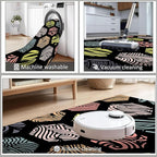 Large Living Room Area Rug 6x8ft,Modern Geometric Rugs, Multicolor Low Pile Farmhouse Carpet, Machine Washable & Non-Slip Non-Shedding for Classroom, Bedroom & Dorm