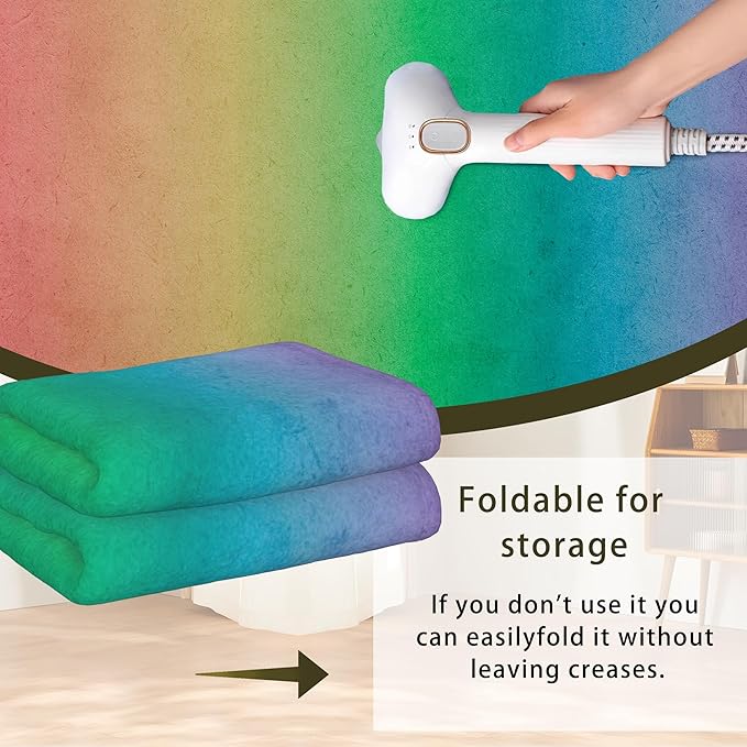 Rainbow Washable 3x5 Area Rugs for Living Room, Thin Low Pile Contemporary Carpet, Non-Slip Base Lightweight Rug