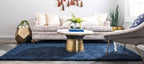 Unique Loom Solid Shag Collection Area Rug (6' 1" x 9' Rectangle, Sapphire Blue/ Navy Blue)