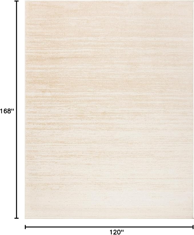 SAFAVIEH Area Rug 10x14 - Adirondack Collection - Large - Champagne & Cream, Modern Ombre Design, Non Shedding & Easy to Clean, Ideal for Living Room, Bedroom, Office, Dining Space (ADR113W)