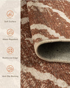 Area Rug 2x5 Rug Machine Washable Non-Slip Low Pile Print Pattern Western Rug for Living Room Bedroom Entryway Tribal Series-Yellowbrown/Cream