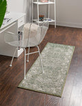 Unique Loom Isabella Collection Area Rug - Adjani (2' 7" x 10' Runner, Green/ Ivory)