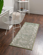 Unique Loom Isabella Collection Area Rug - Adjani (2' 7" x 10' Runner, Green/ Ivory)