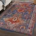 LUXE WEAVERS Moroccan Floral Blue 8x10 Area Rug for Living Room