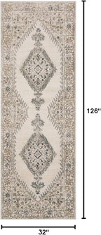 Loloi Teagan Collection TEA-02 Oatmeal/Ivory 2'-8" x 10'-6" Runner Rug, Large, Soft Neutral Rug, High-Traffic for Living Room, Bedroom, Home Office, Dining Area